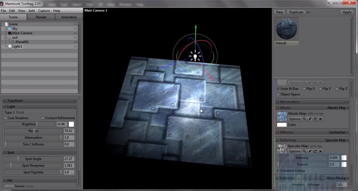 Specular Maps with Marmoset