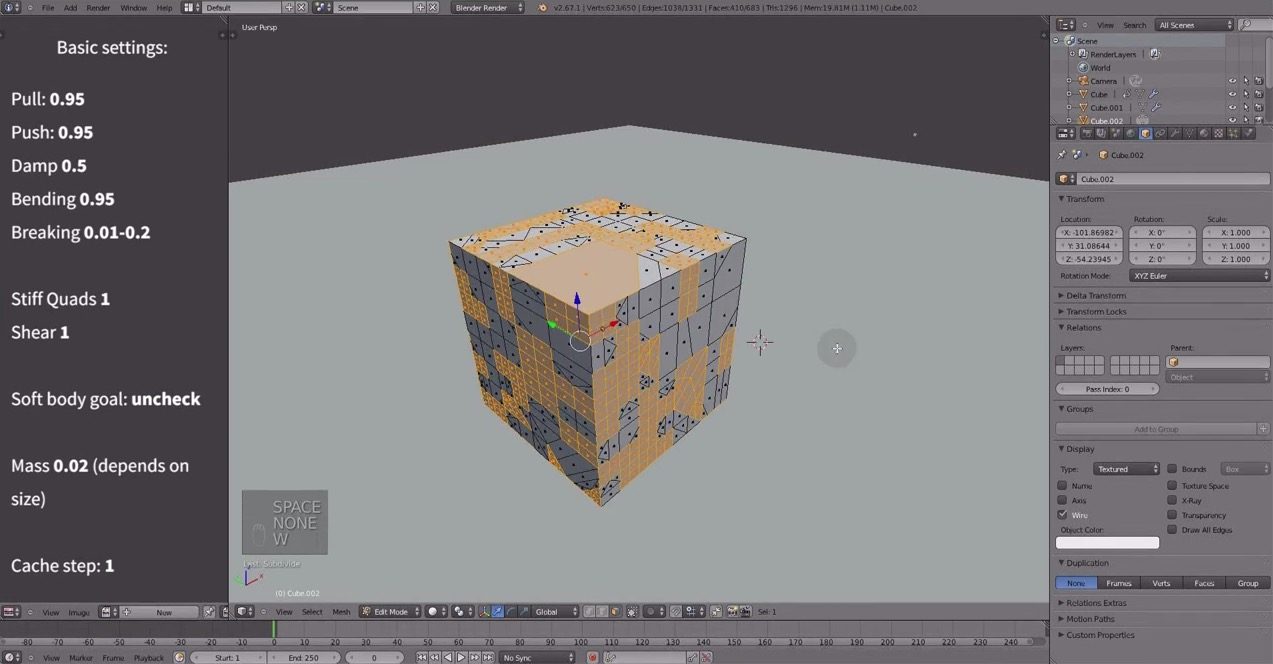 Destroy in Blender