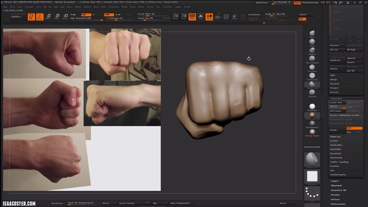 Sculpting A Fist