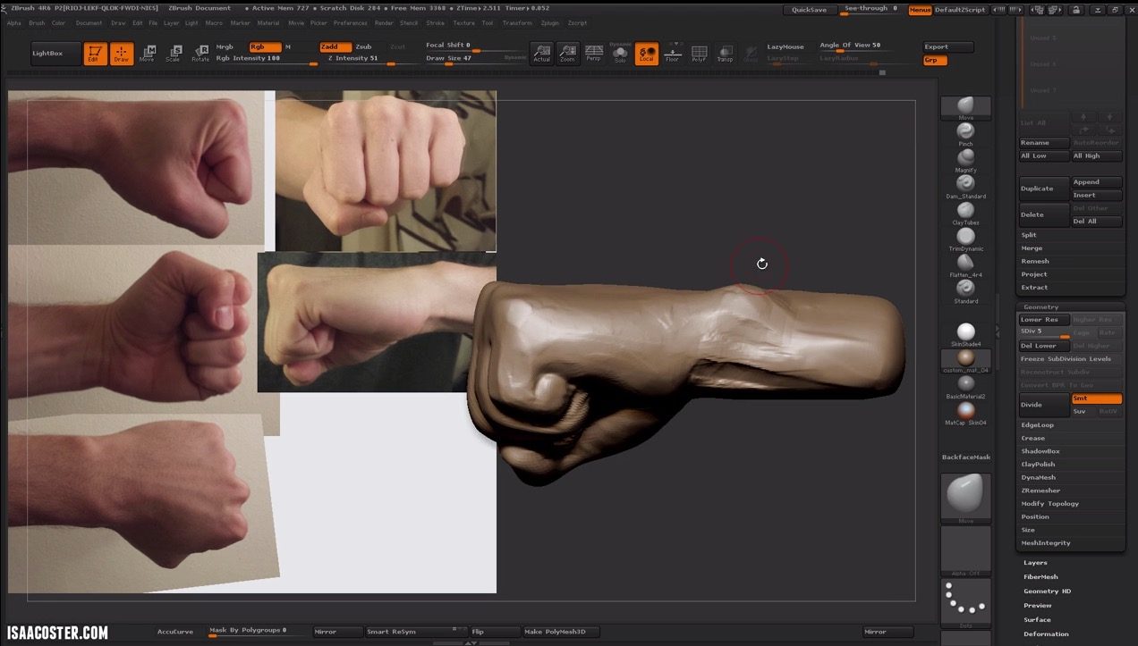 Sculpting A Fist