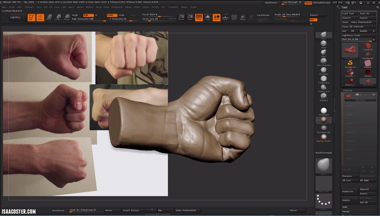 Sculpting A Fist