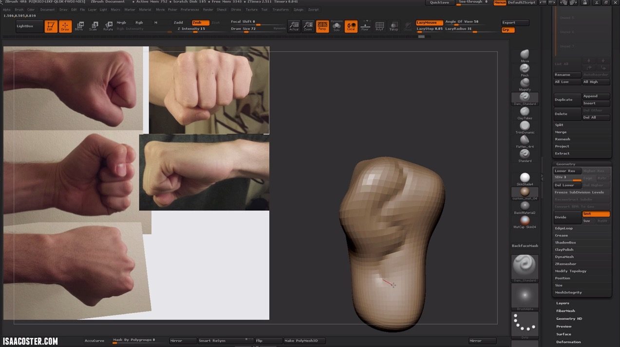 Sculpting A Fist