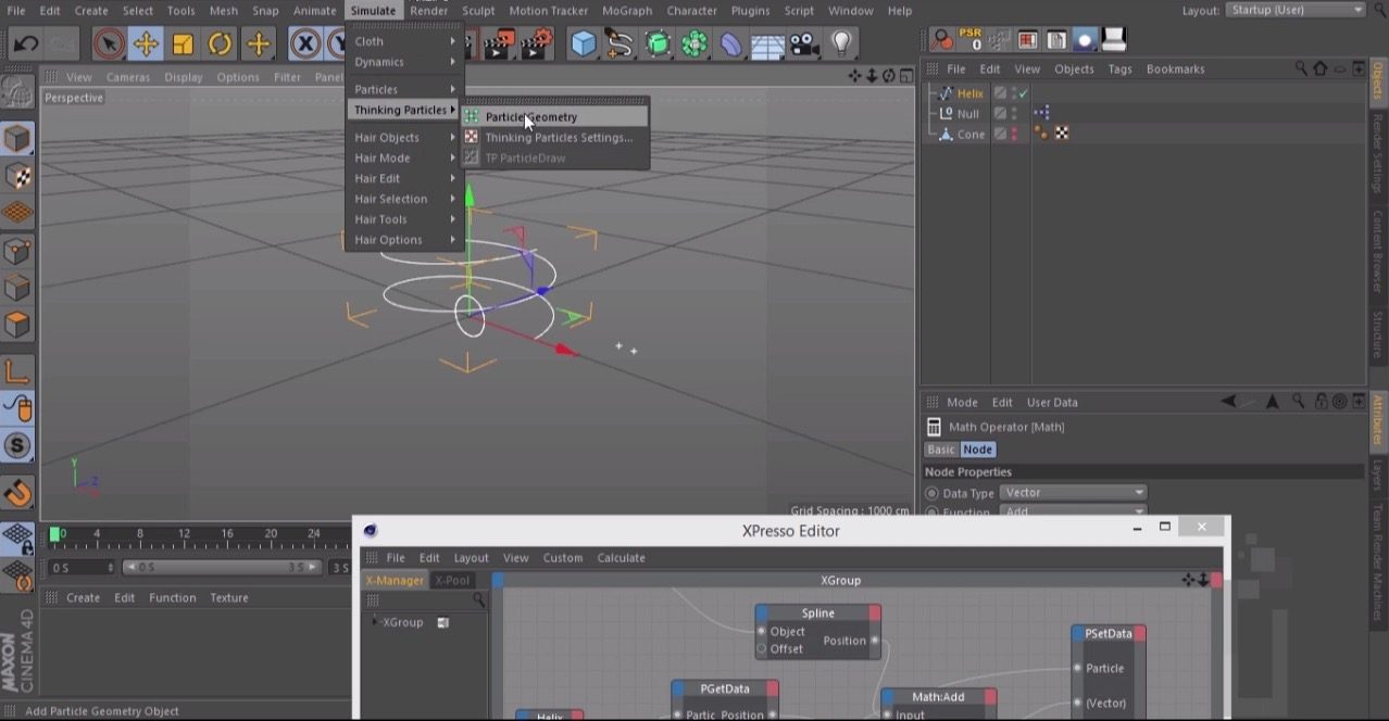 Thinking Particles Spline Path