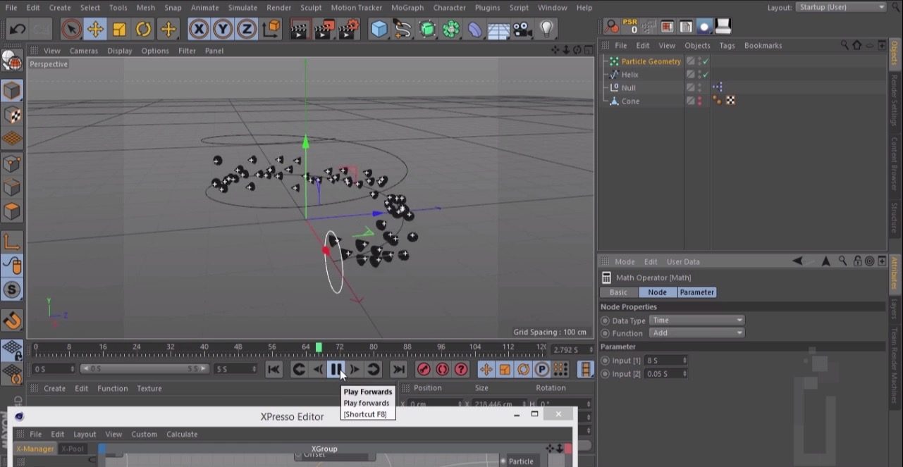 Thinking Particles Spline Path