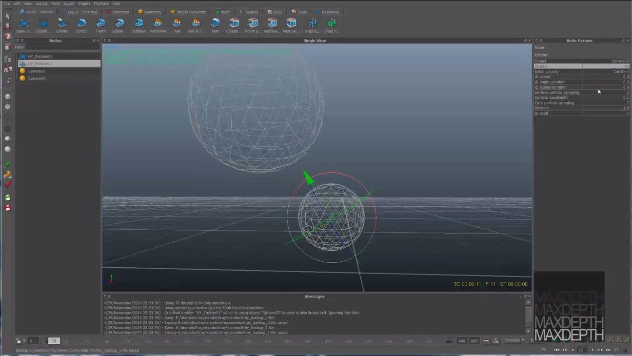 alembic Realflow 2014 to Maya 