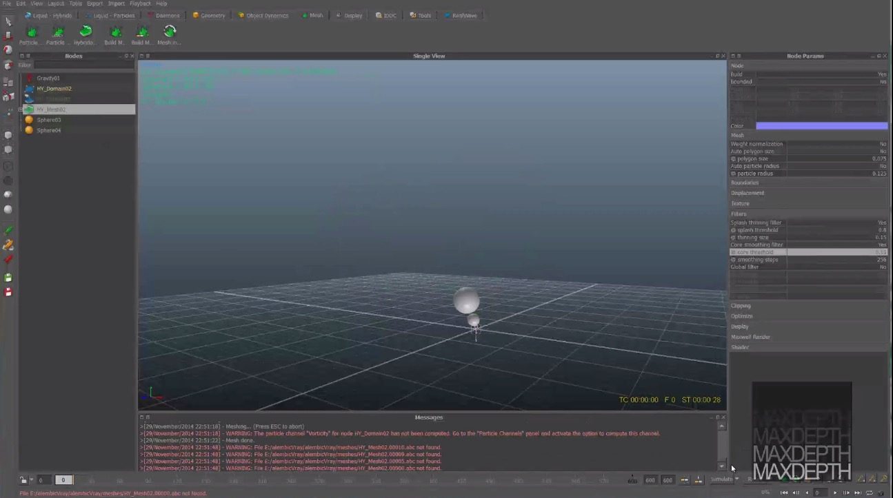 alembic Realflow 2014 to Maya 