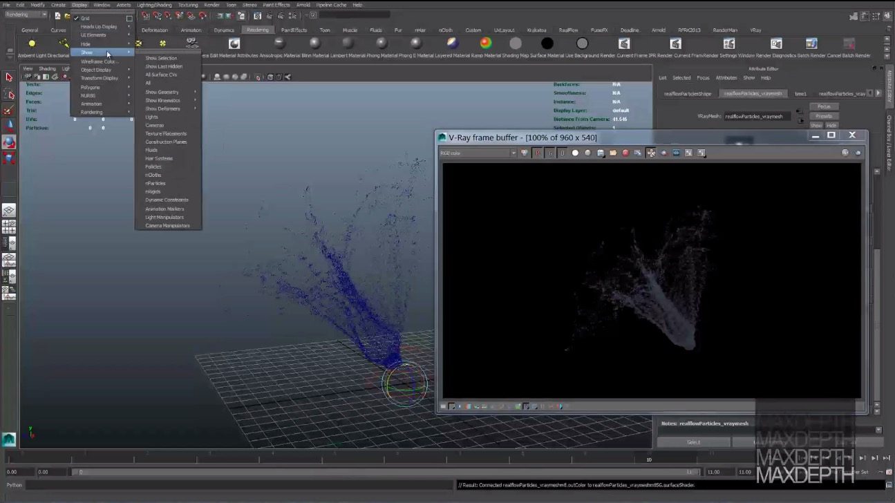 alembic Realflow 2014 to Maya 