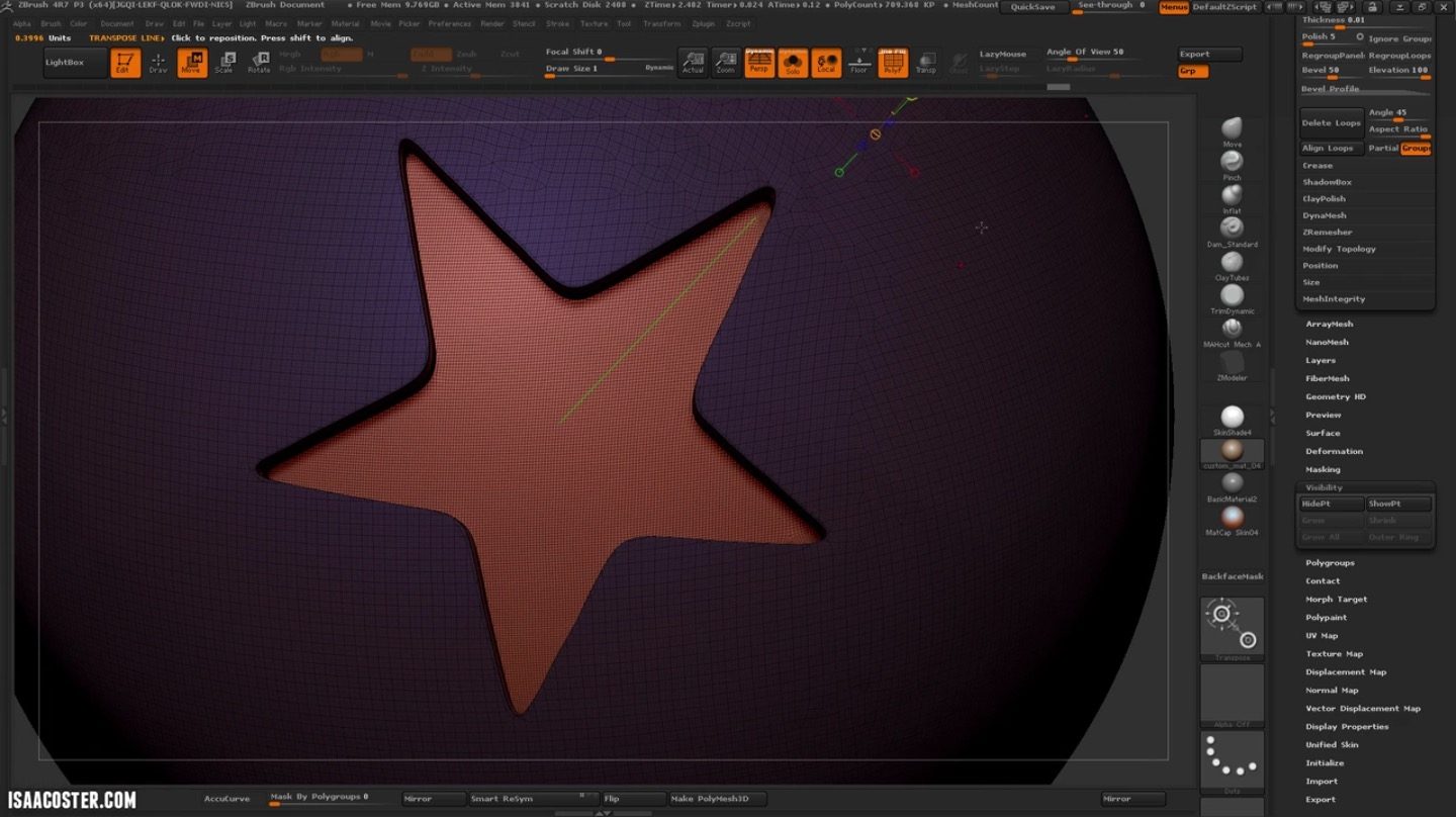 zbrush clean extrusion