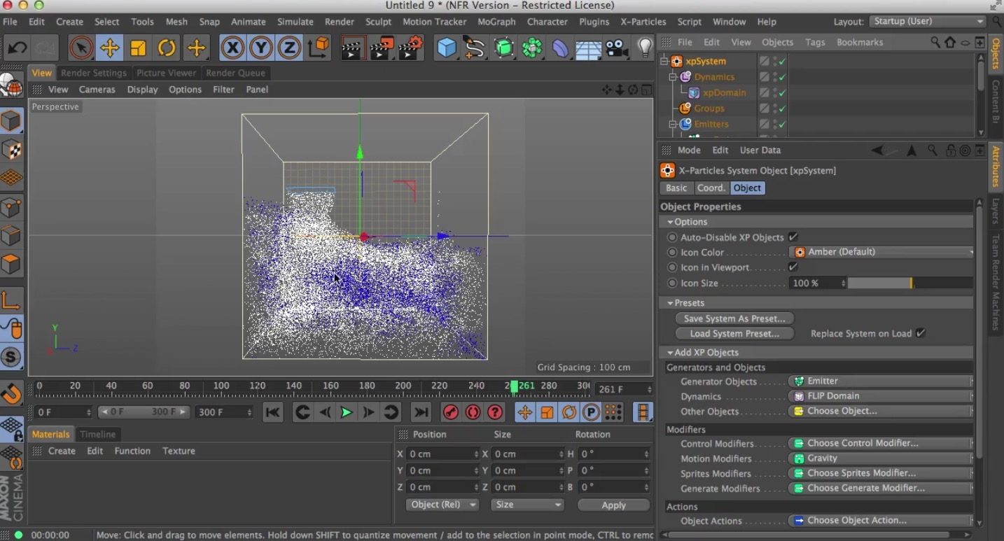 FLIP Liquid Solver in X-Particles 3 