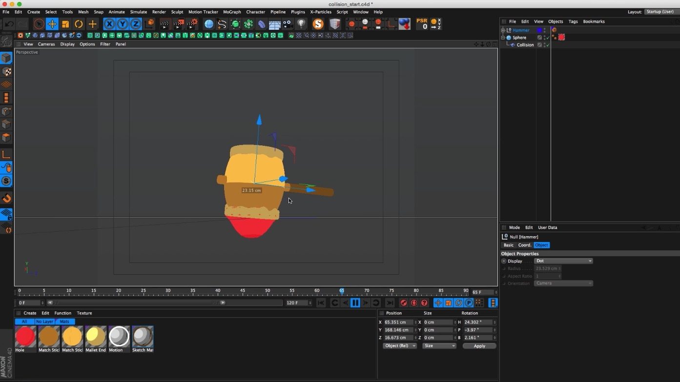 Cinema 4D Collision Deformer