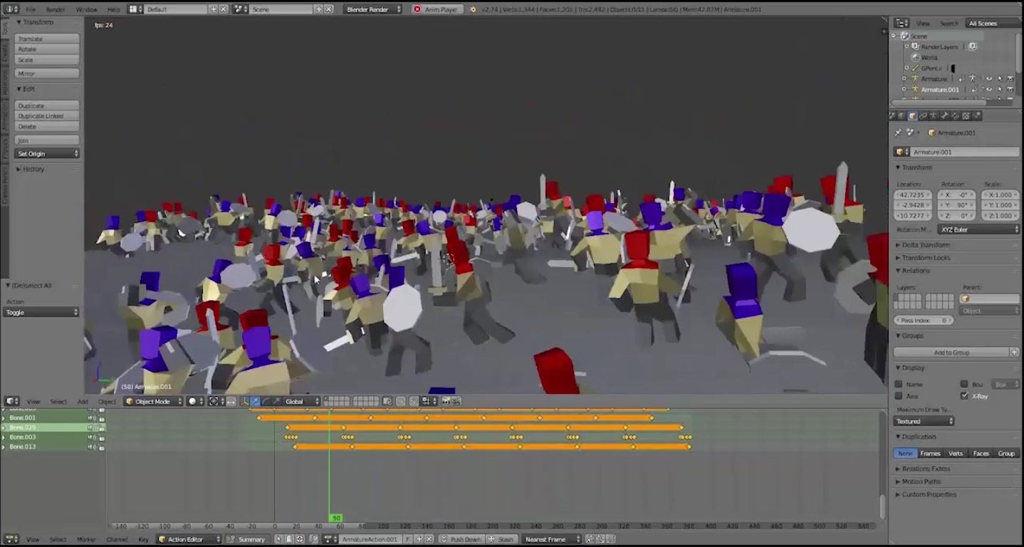 Animate a Battle in Blender