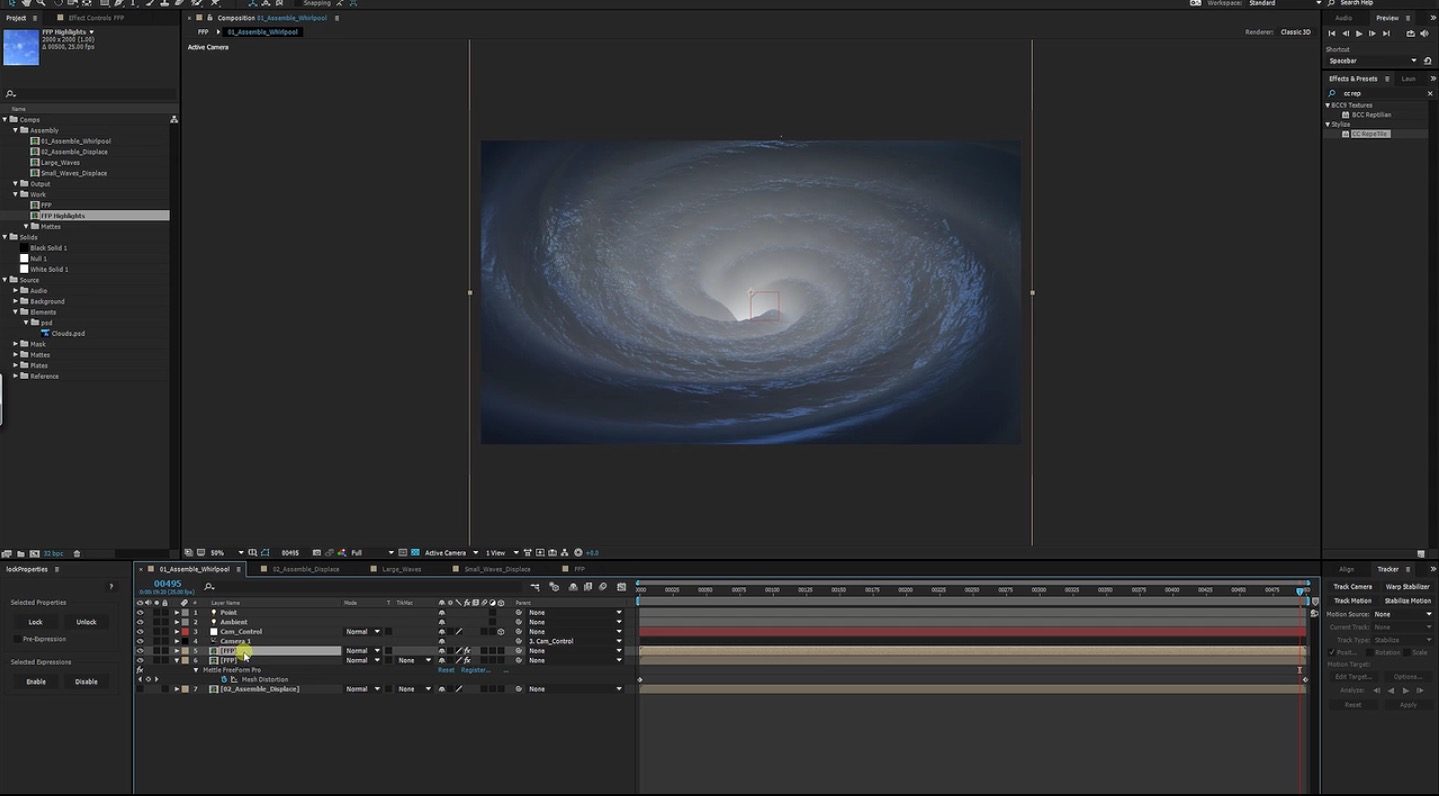 Creating a Whirlpool in after effects 