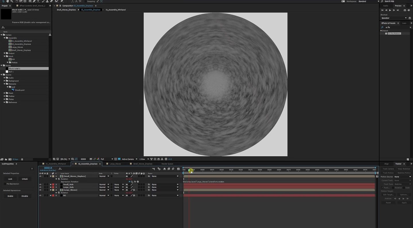 Creating a Whirlpool in after effects 