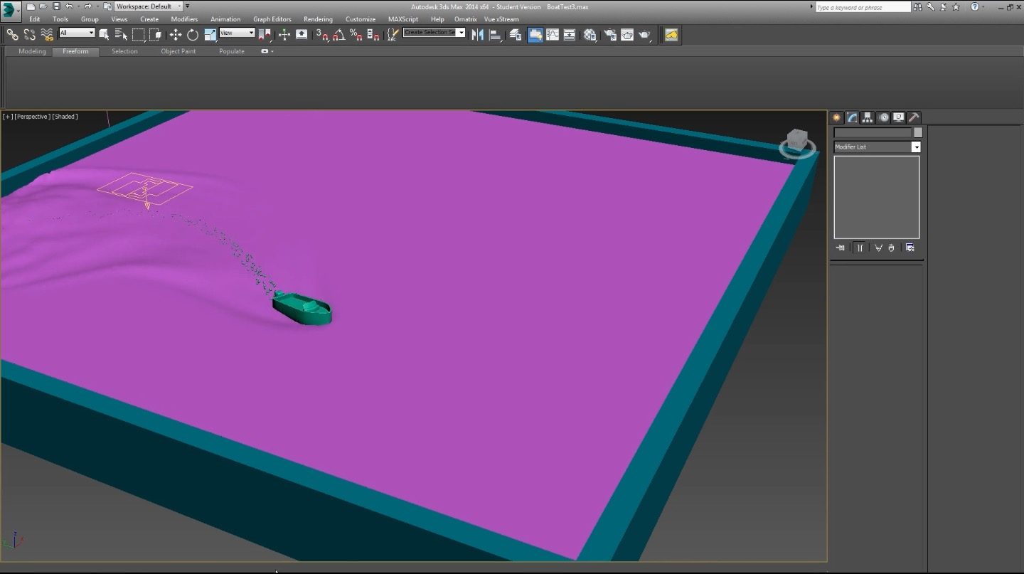 water simulation in 3dsmax
