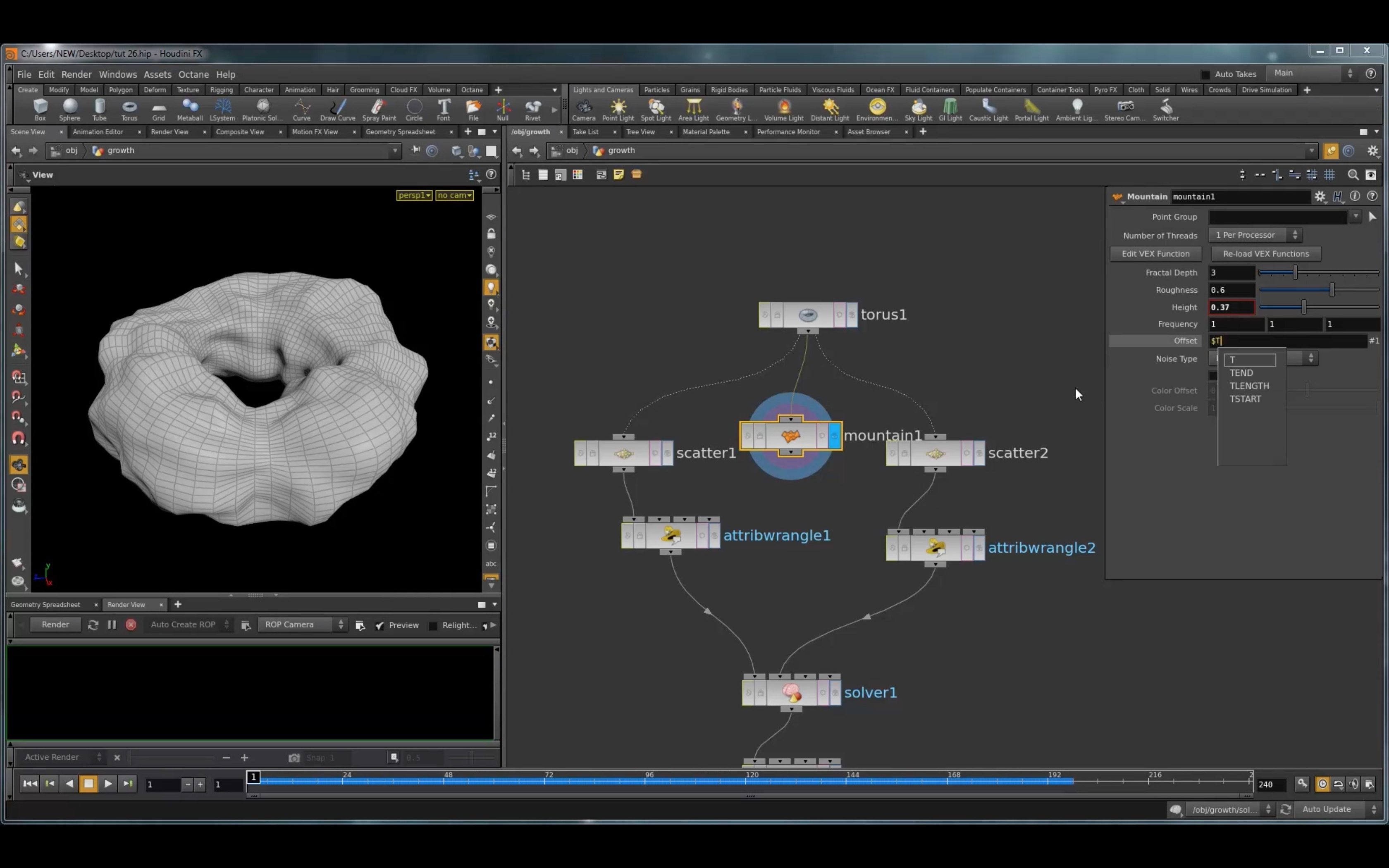 Growth Propagation In Houdini