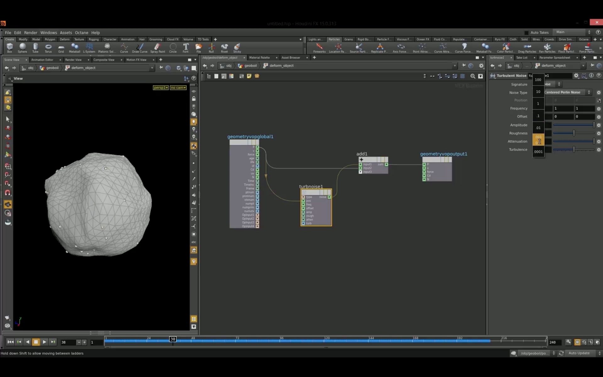 Building the geoboil setup in Houdini