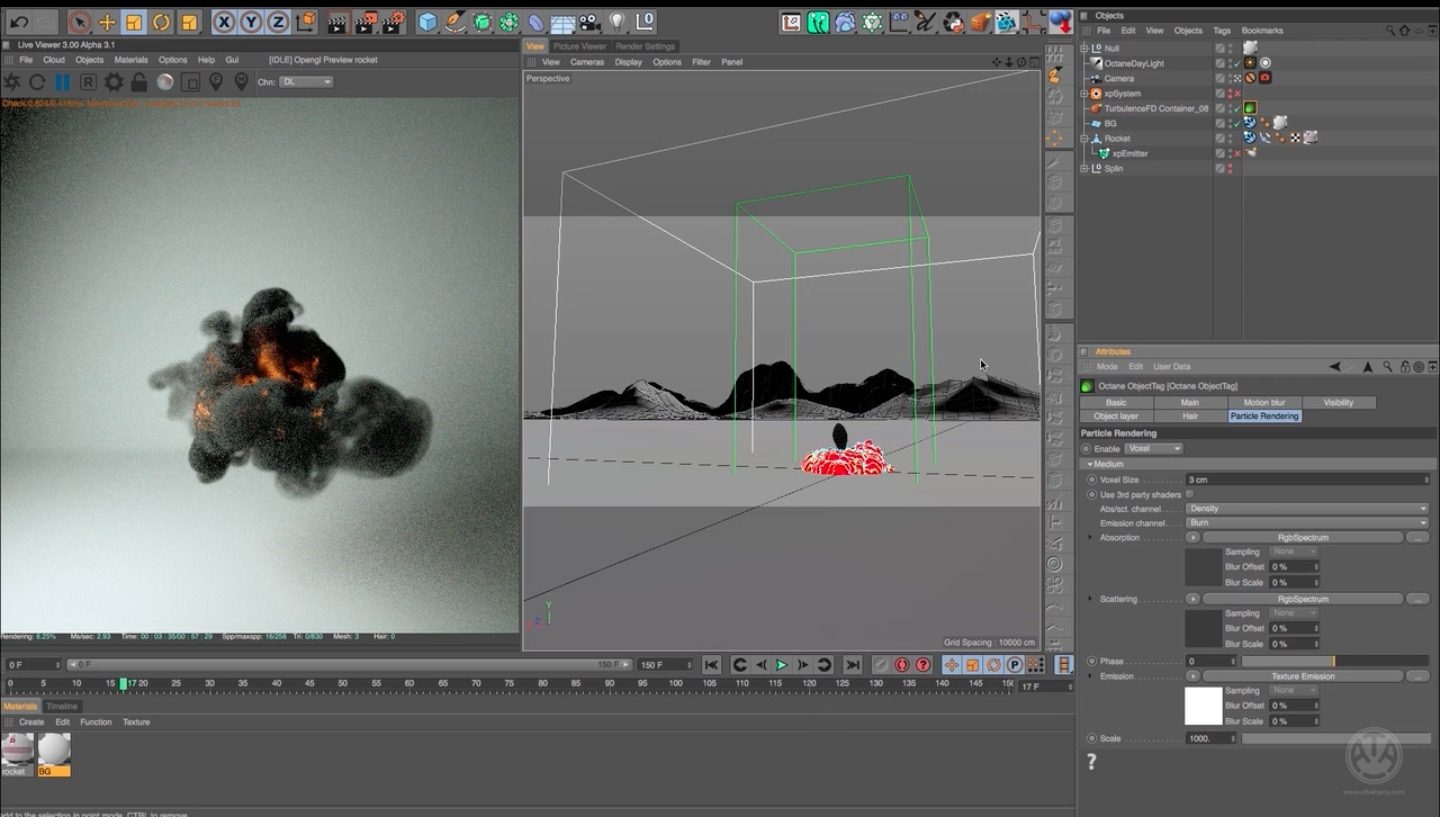 Volumetric Rendering in Octane Cinema 4D