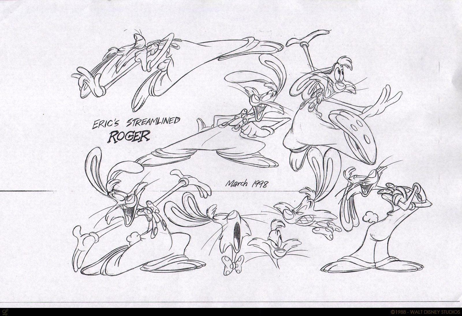 Classic Who Framed Roger Rabbit 100 Original Concept Art Collection