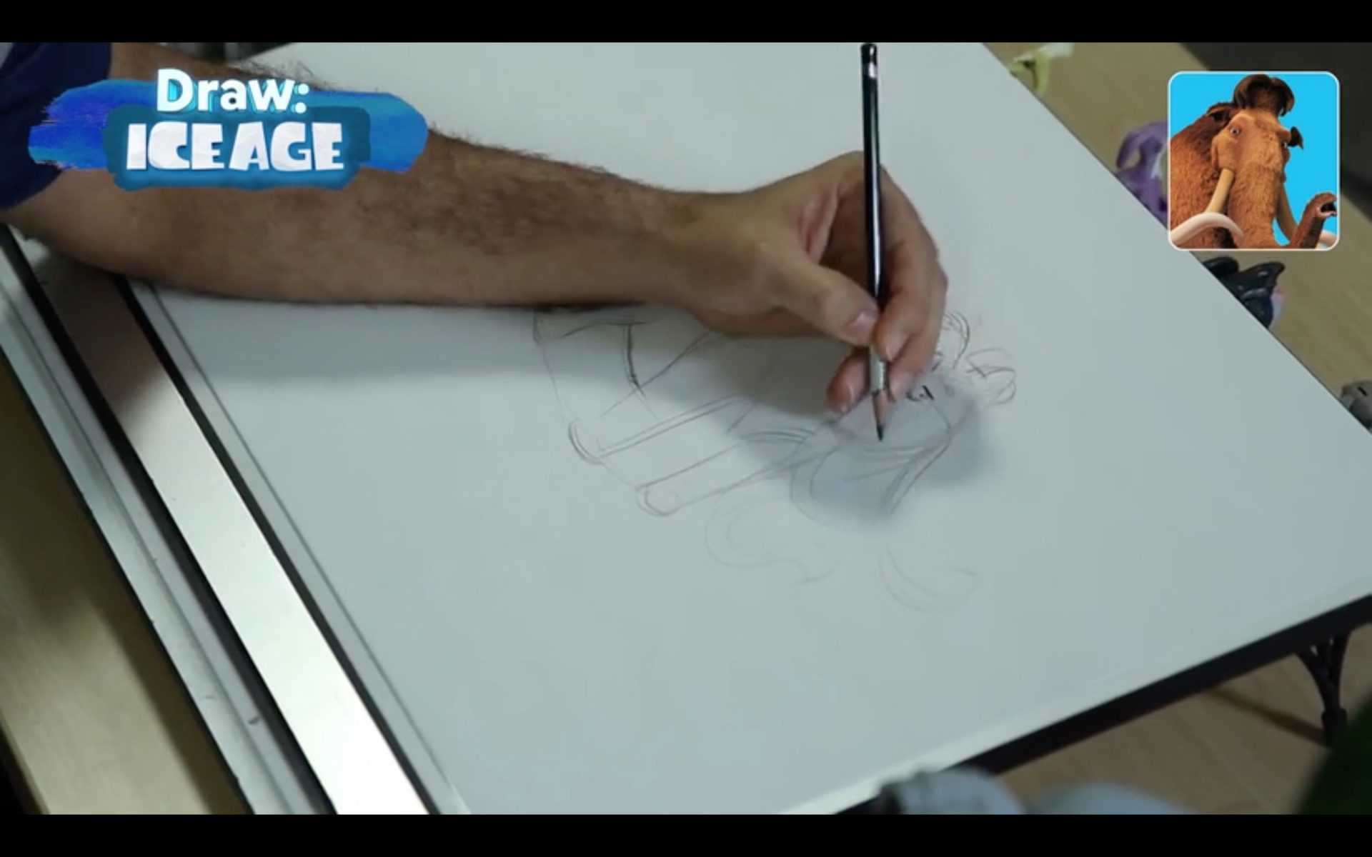 Ice Age Collision Course: How to Draw Manny