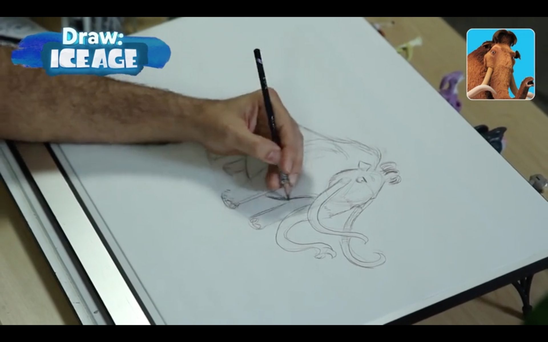 Ice Age Collision Course: How to Draw Manny