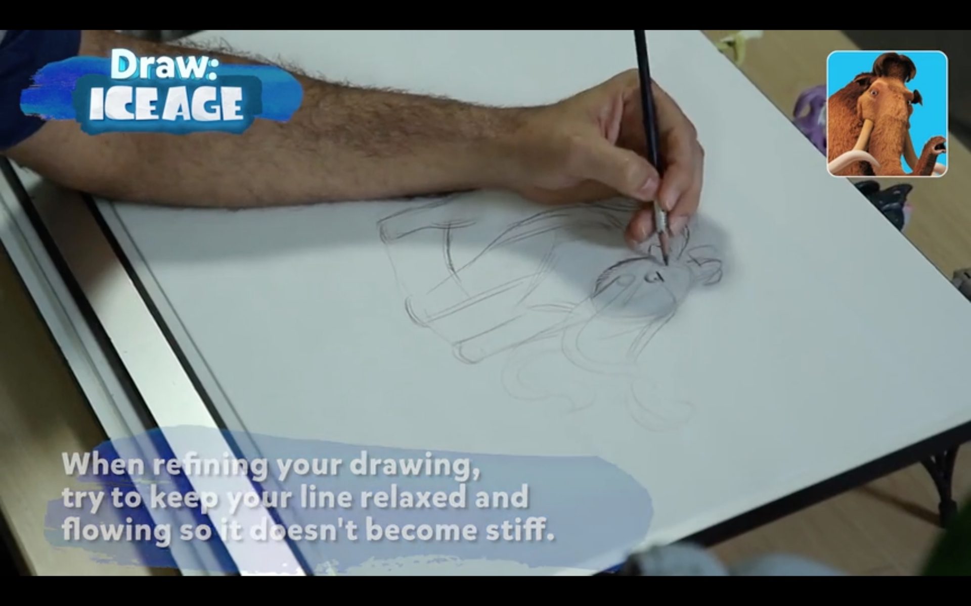 Ice Age Collision Course: How to Draw Manny