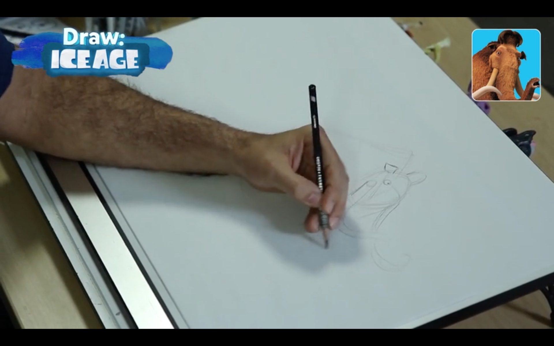 Ice Age Collision Course: How to Draw Manny