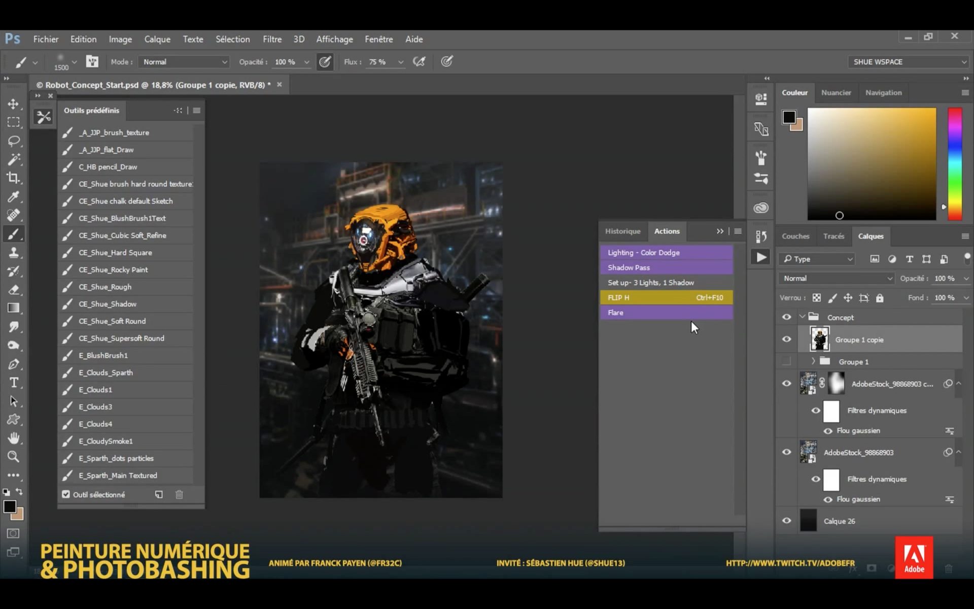 Live Painting Master Class with Sebastien Hue