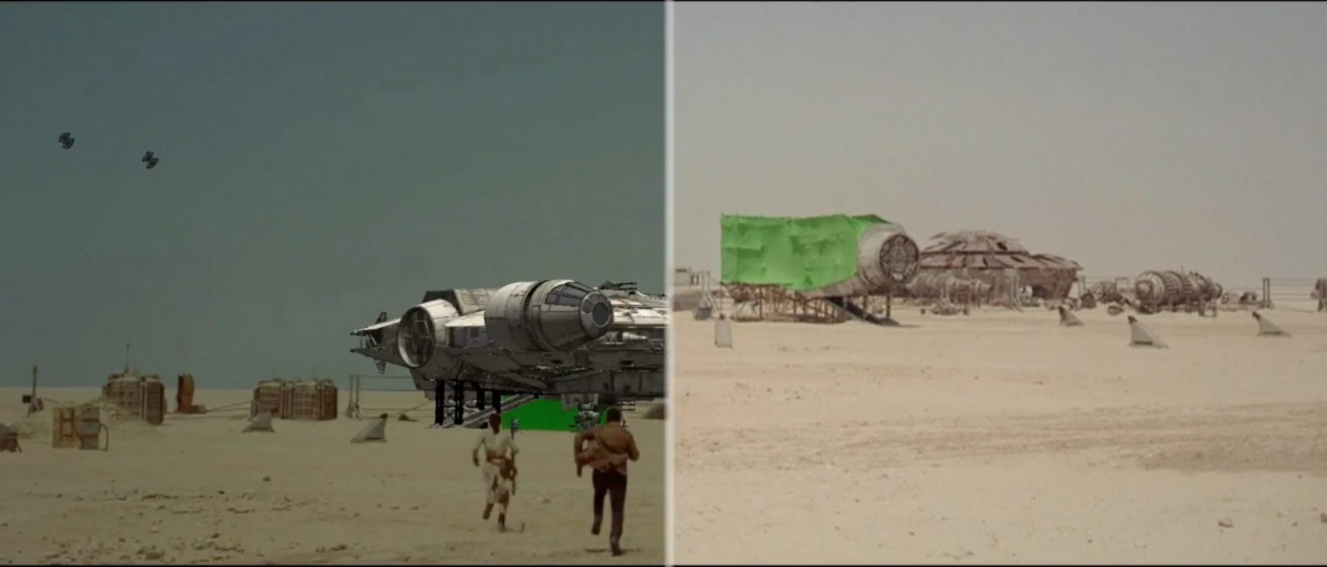 Star Wars The Force Awakens VFX Breakdown : Falcon Escapes Jakku