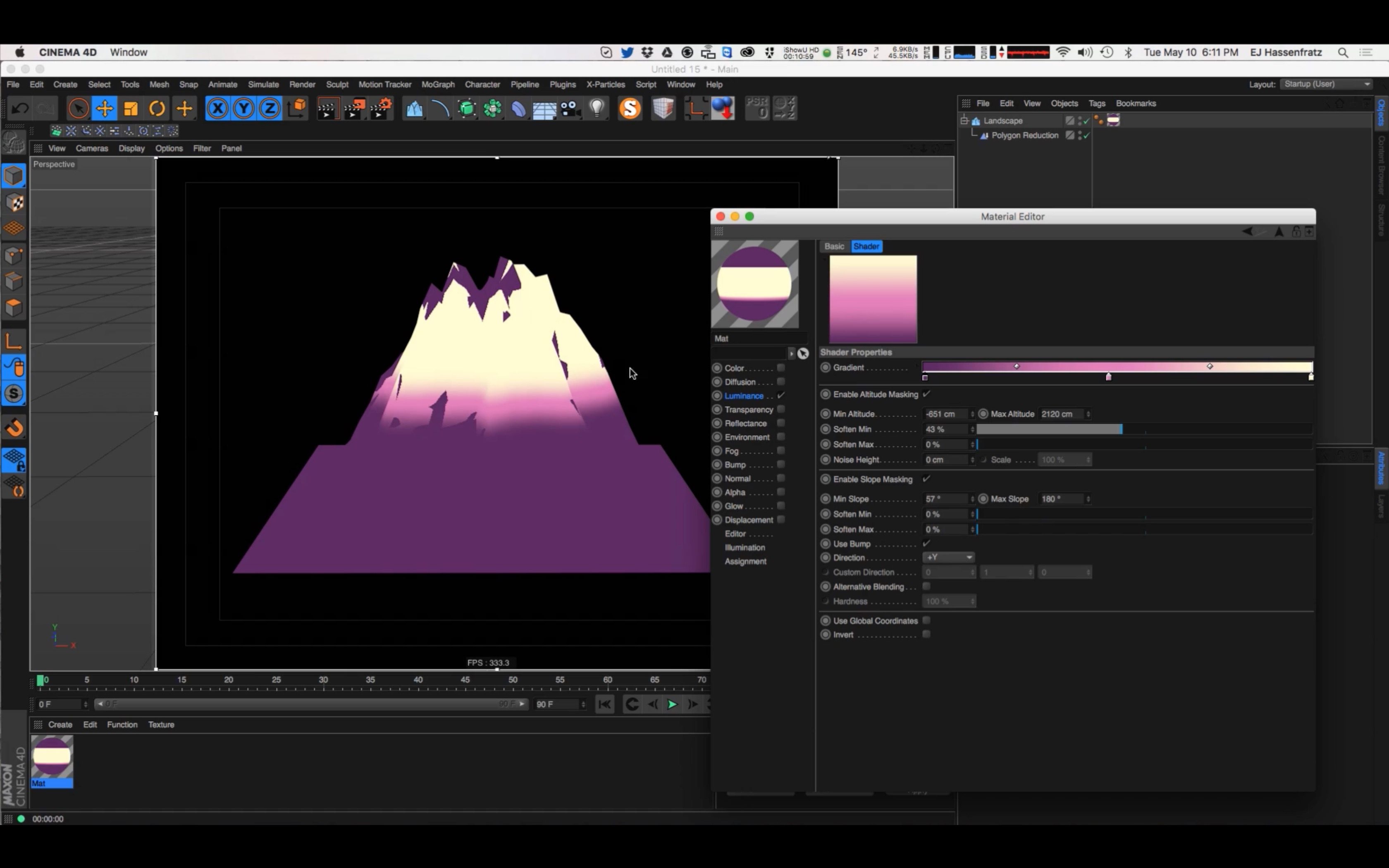 How to Create Cartoon Mountains in Cinema 4D