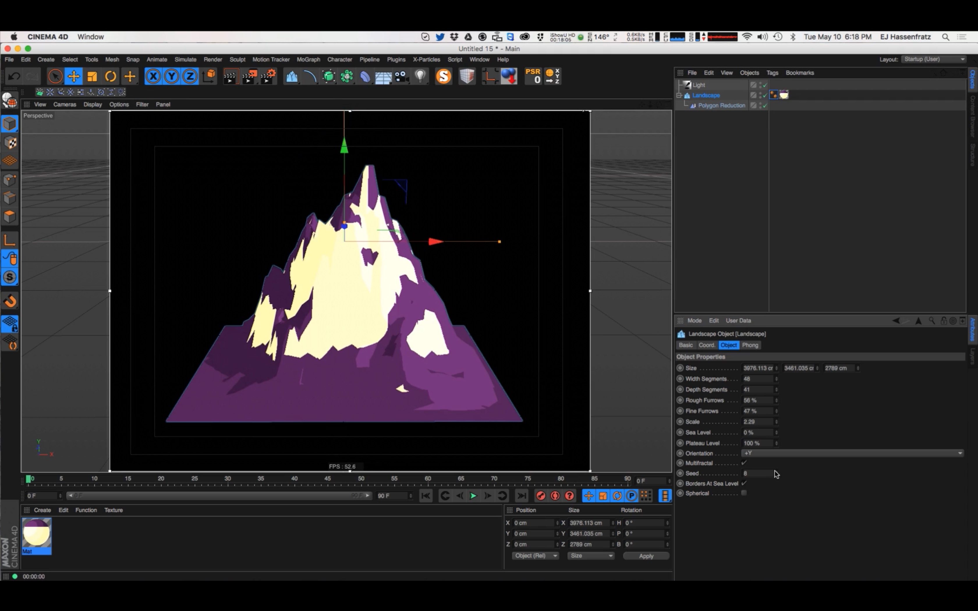 How to Create Cartoon Mountains in Cinema 4D