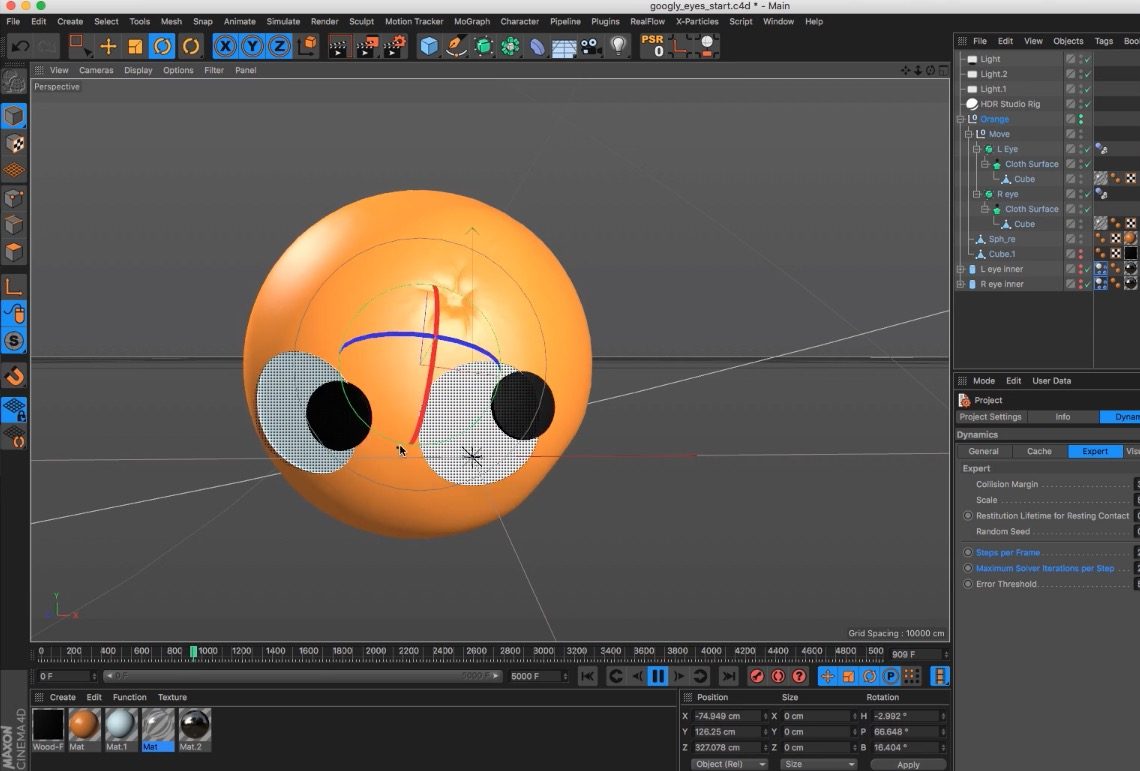 Making Googly Eyes in Cinema 4D