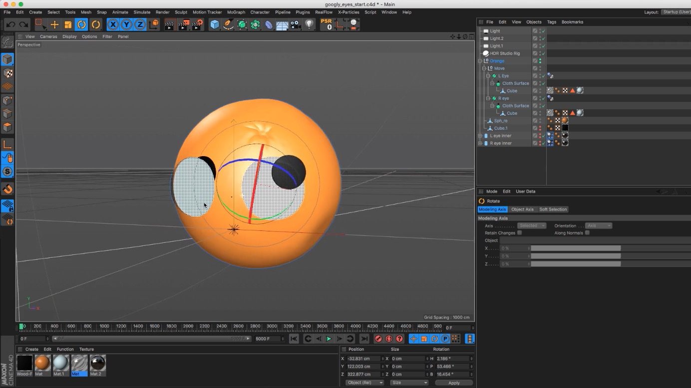 Making Googly Eyes in Cinema 4D