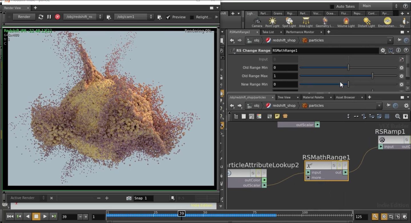 Particle rendering in Houdini - Redshift and Octane