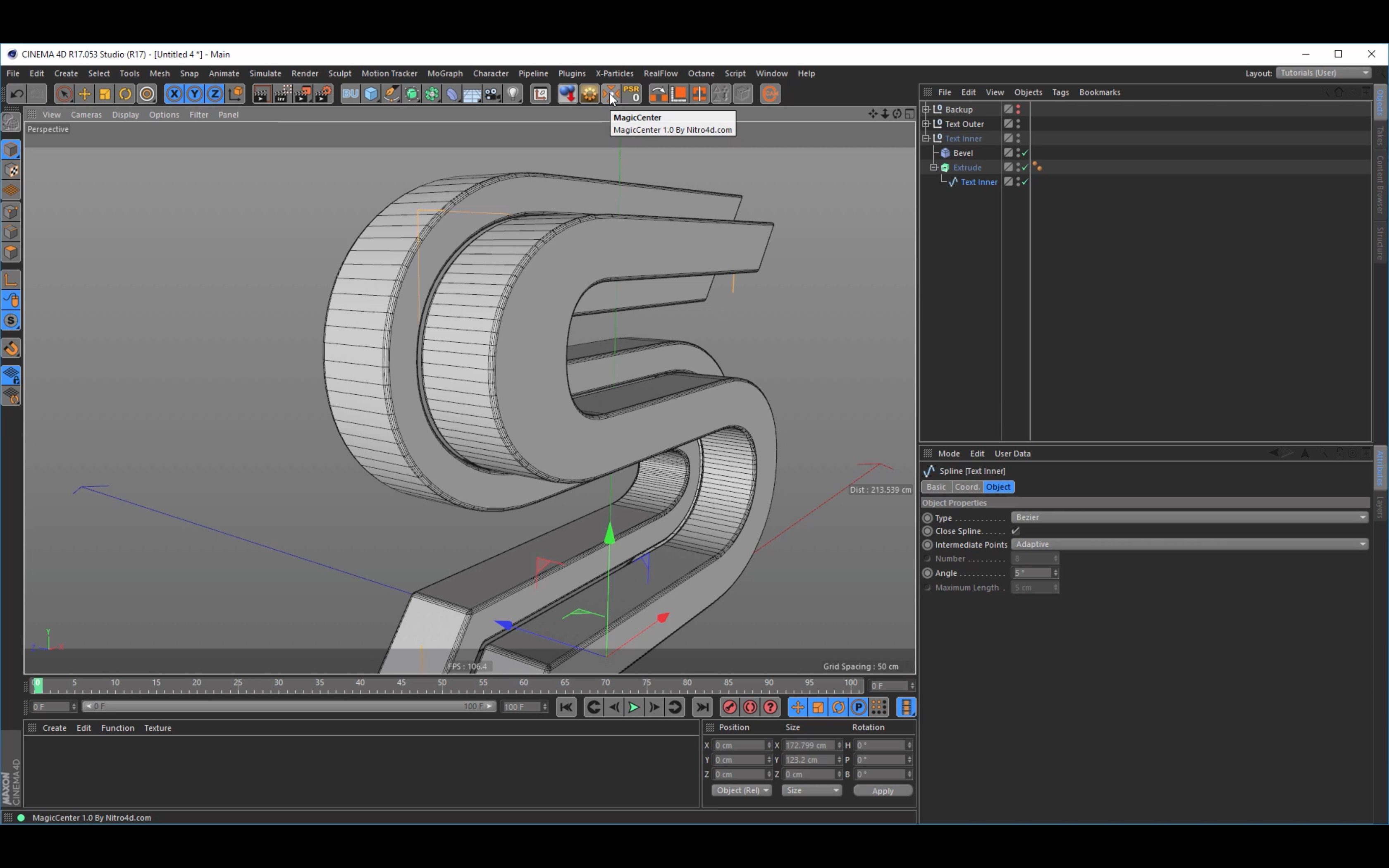 Modeling, Texturing & Rendering a Typo in Cinema 4D