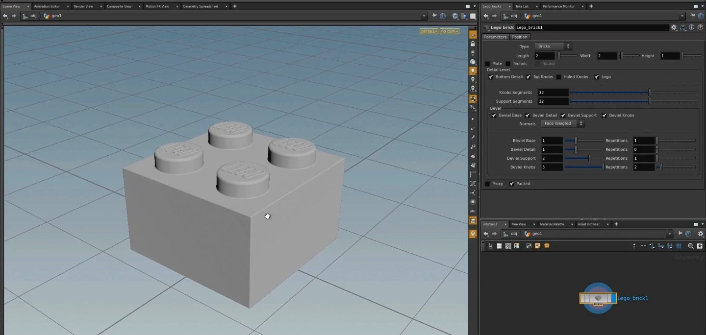 Object to Lego in Houdini