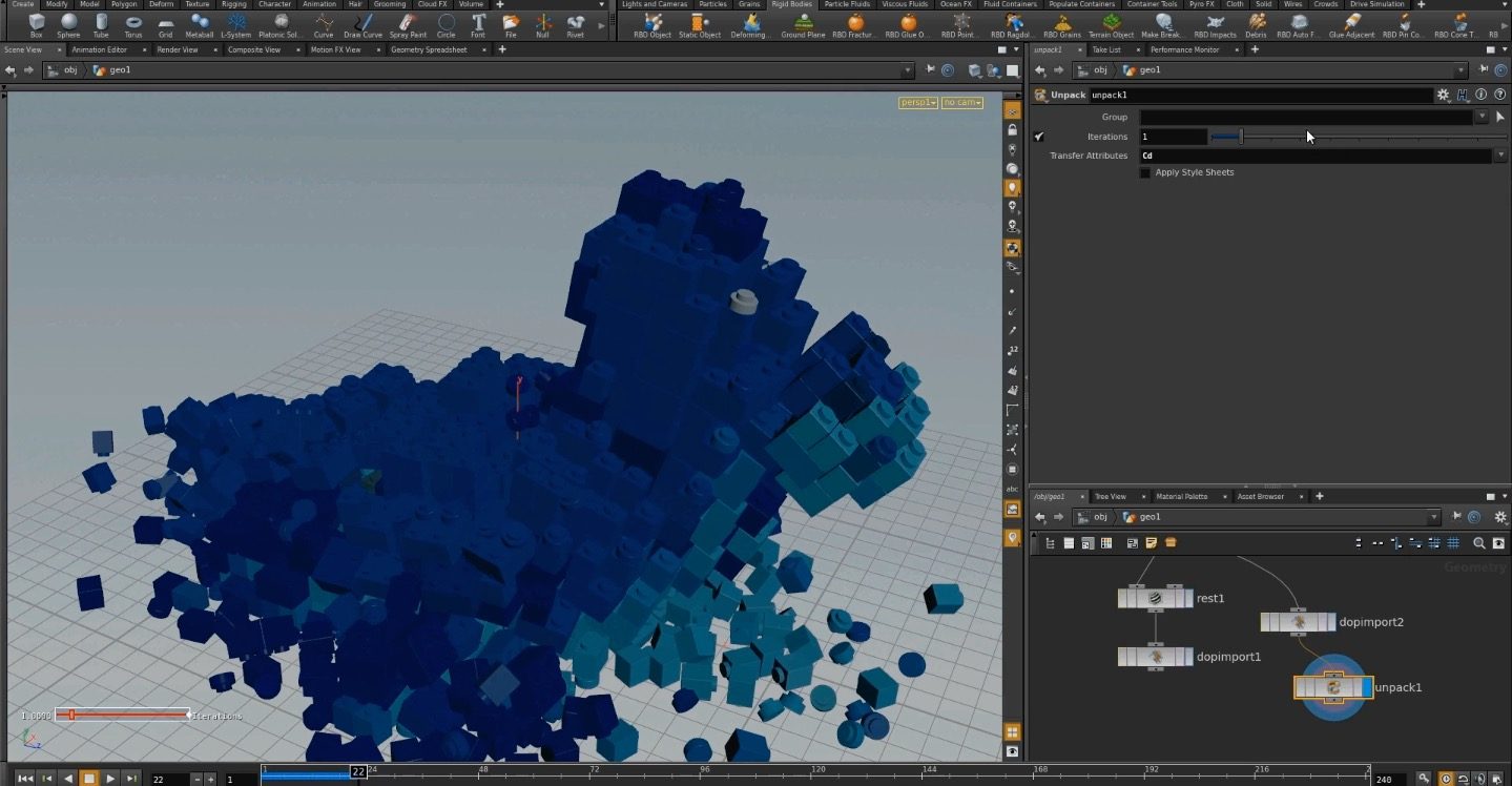 Object to Lego in Houdini