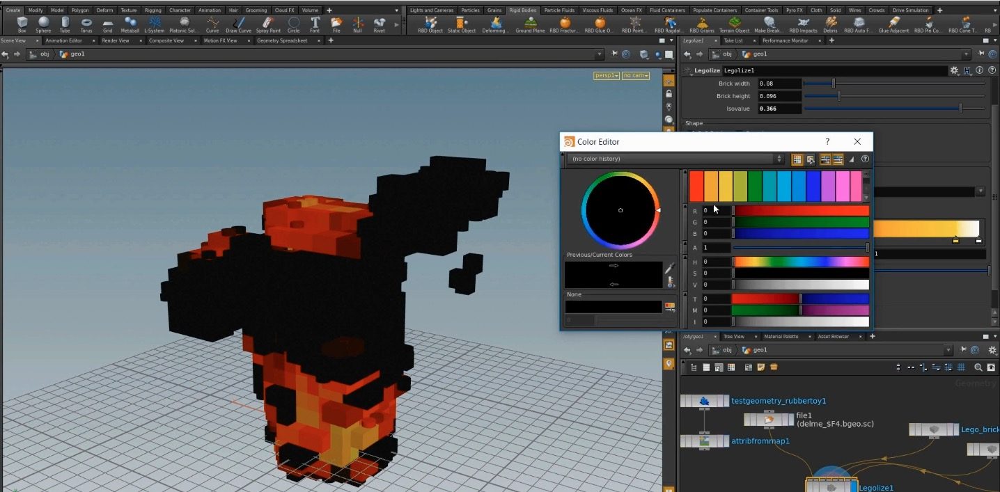 Object to Lego in Houdini