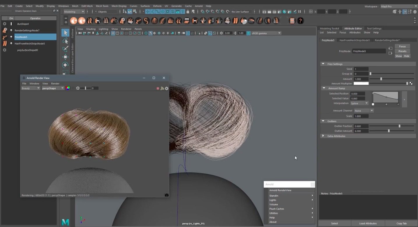 Creating Braids and Buns in Maya