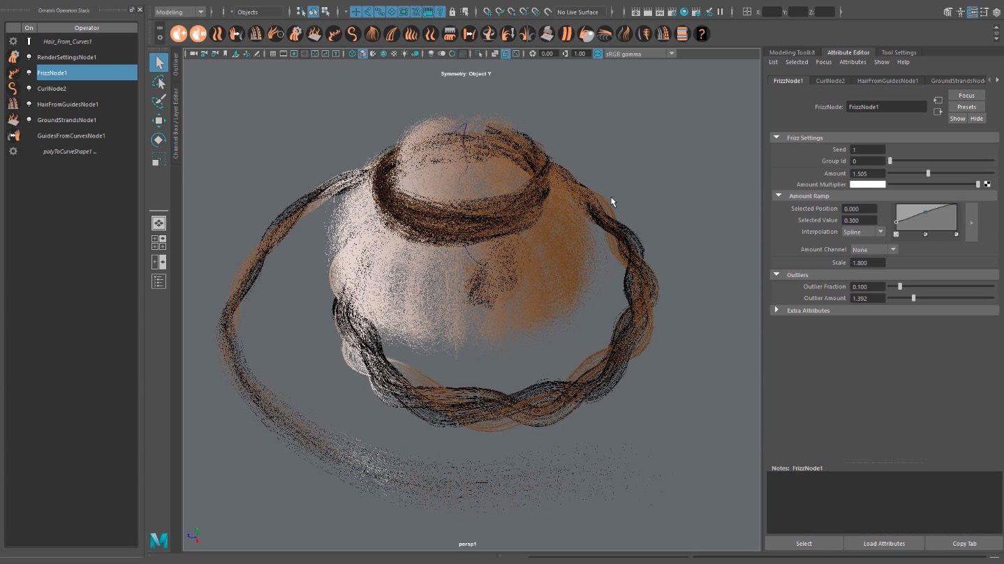 Creating Braids and Buns in Maya