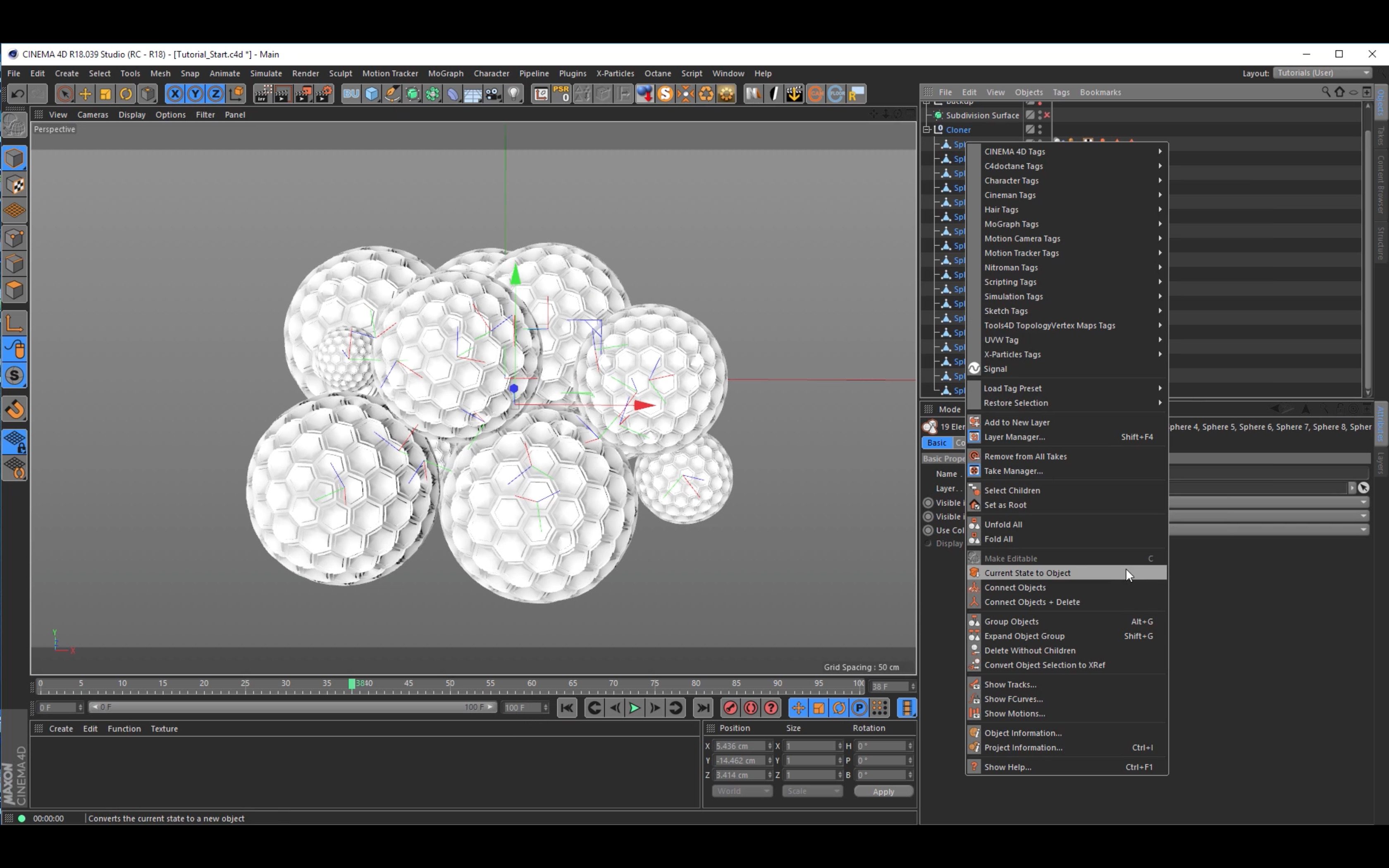 Creating Dented Spheres in Cinema 4D