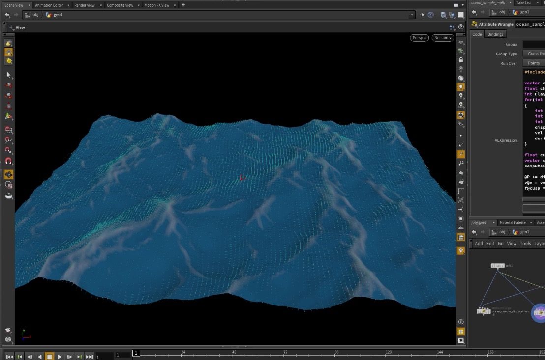 Creating Ocean with Houdini 16