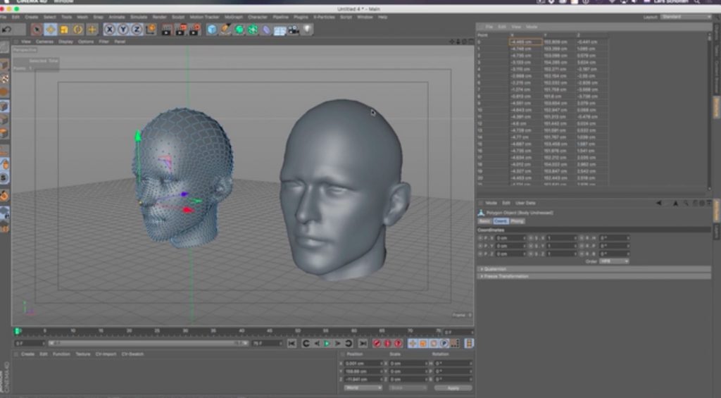 Morphing a man into a woman with C4D