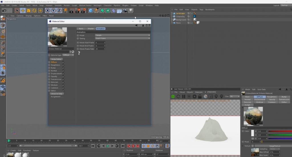 How To Project Animated Textures In C4D And Octane Render