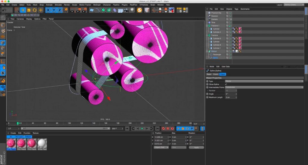 Using Softbody Dynamics to Create Dynamic Ribbons