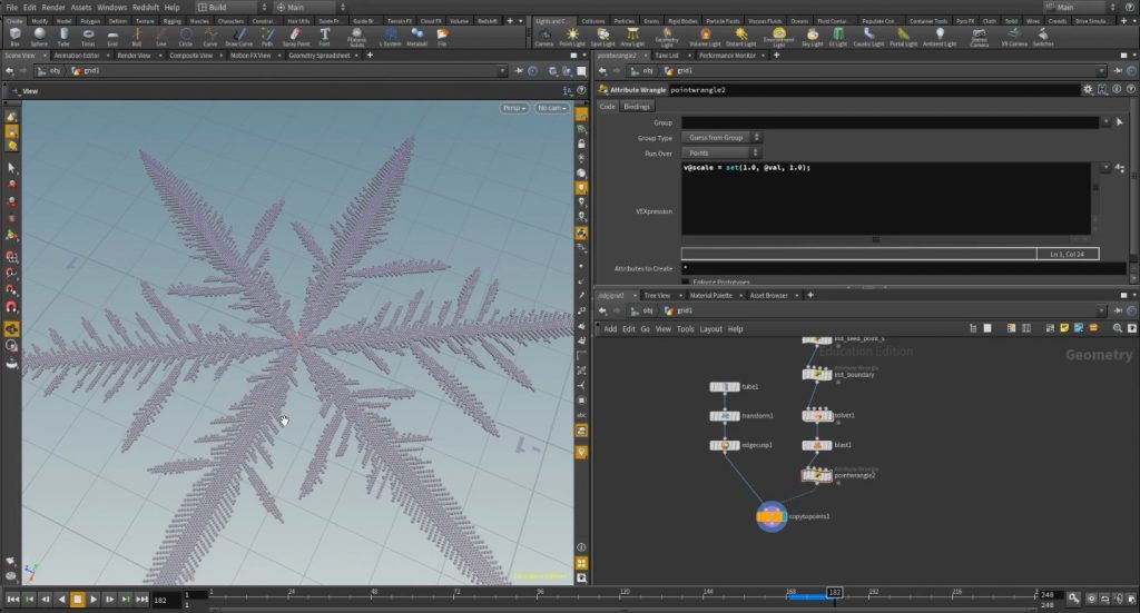 Creating A Procedural Snowflake in Houdini