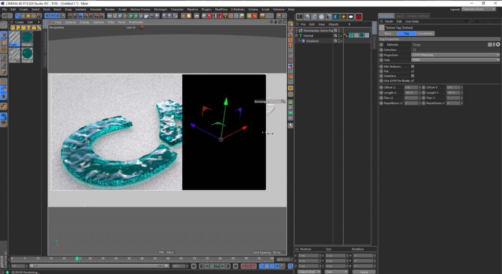 Create an Animated Water-Text in Cinema 4D