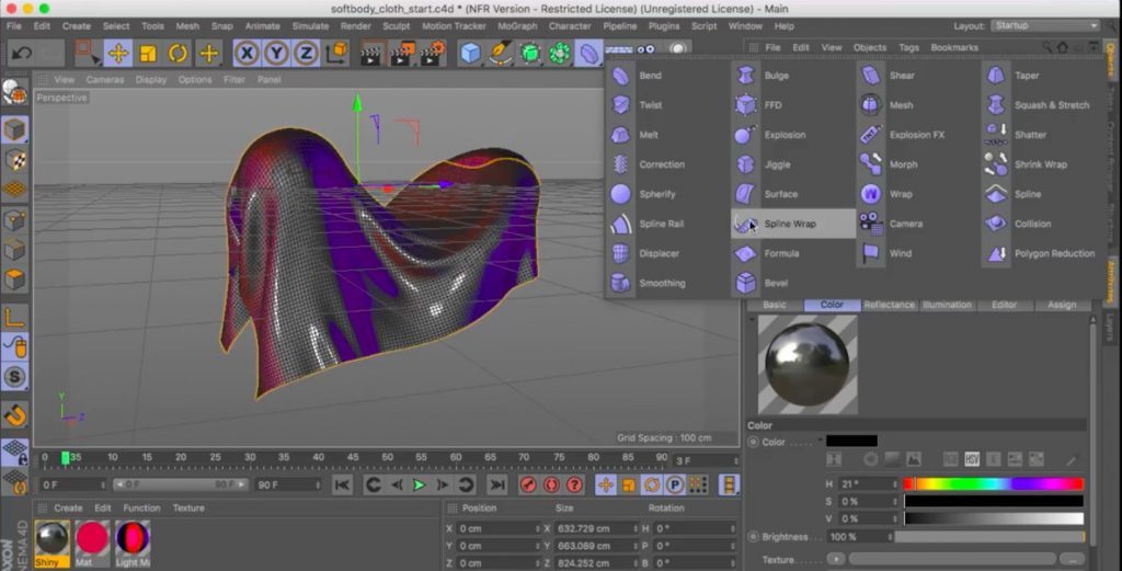 Cloth Simulation Using Soft Body Dynamics