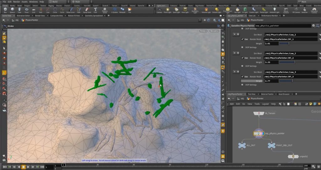 Physics Painter in Houdini