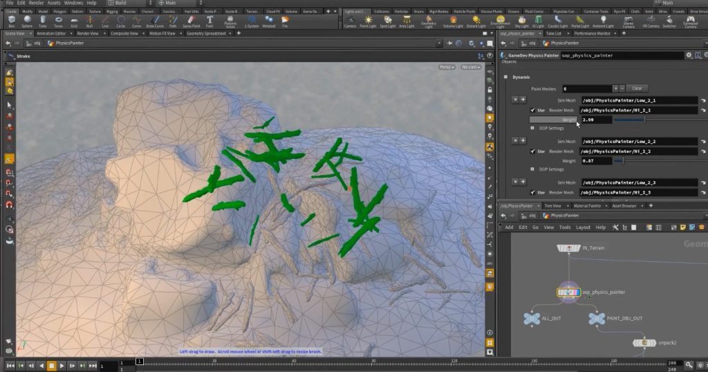 Physics Painter in Houdini