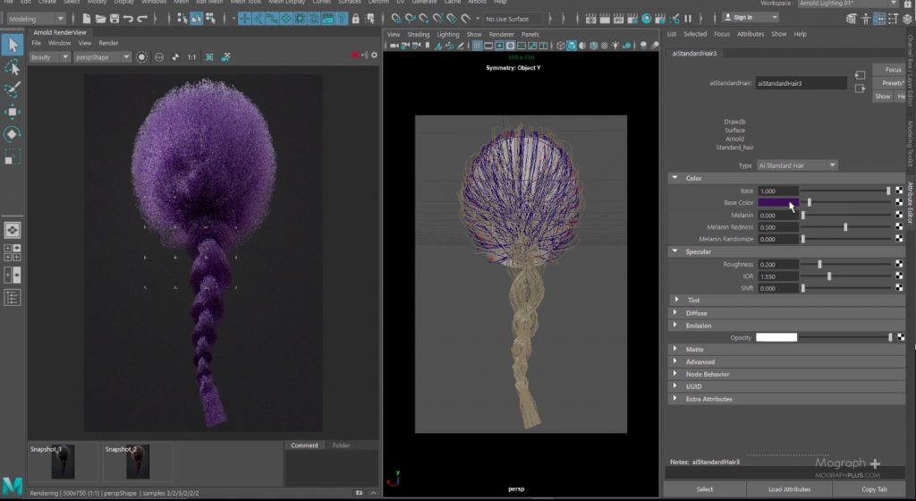  Understanding Standard Hair Shader in Arnold for Maya